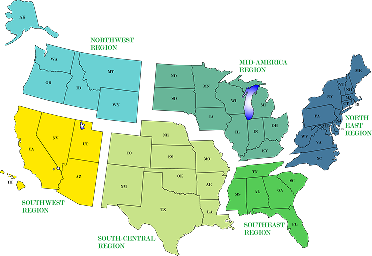 IAC Region Map