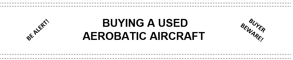 Buying a Used Aerobatic Aircraft Header